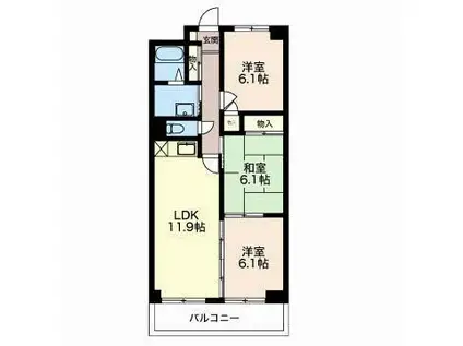 LEGEND(3LDK/3階)の間取り写真