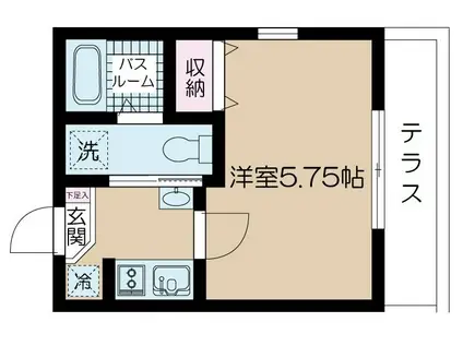 NSGATE二子玉川(1K/1階)の間取り写真