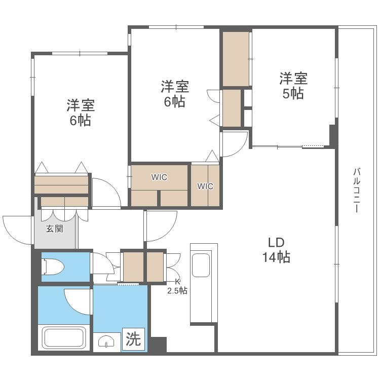 S-RESIDENCE神宮前(3LDK/3階)の間取り写真