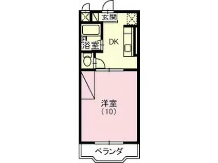 エテルノ鶴巻(1DK/1階)の間取り写真
