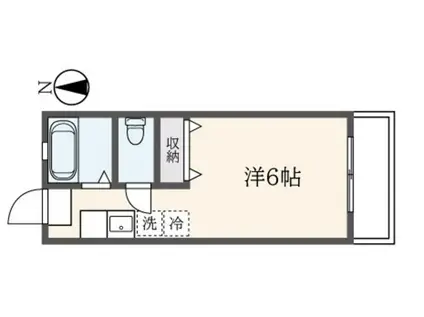 コーポ東川島B棟(ワンルーム/3階)の間取り写真