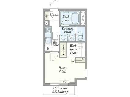 グレイス戸塚(1K/1階)の間取り写真