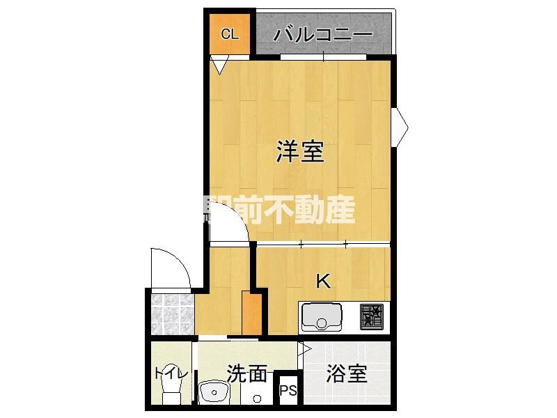 リテラス愛宕DUO(1K/3階)の間取り写真