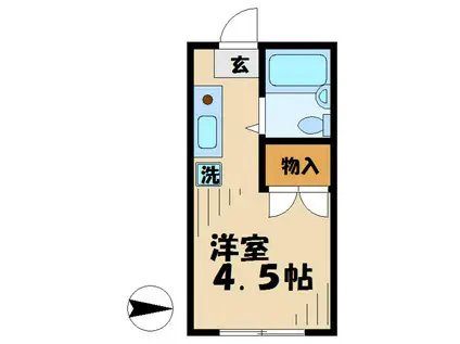 南野ハイツE号棟(1K/2階)の間取り写真