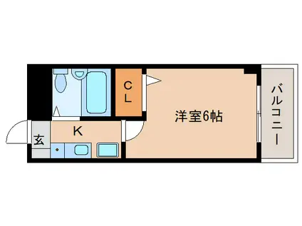 シティパレス21富雄北(1K/4階)の間取り写真