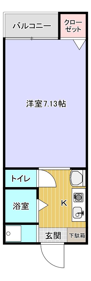 あびこ88マンション(1K/4階)の間取り写真