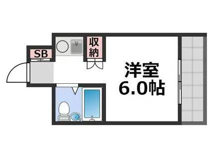 ネオコート天王寺(ワンルーム/3階)の間取り写真