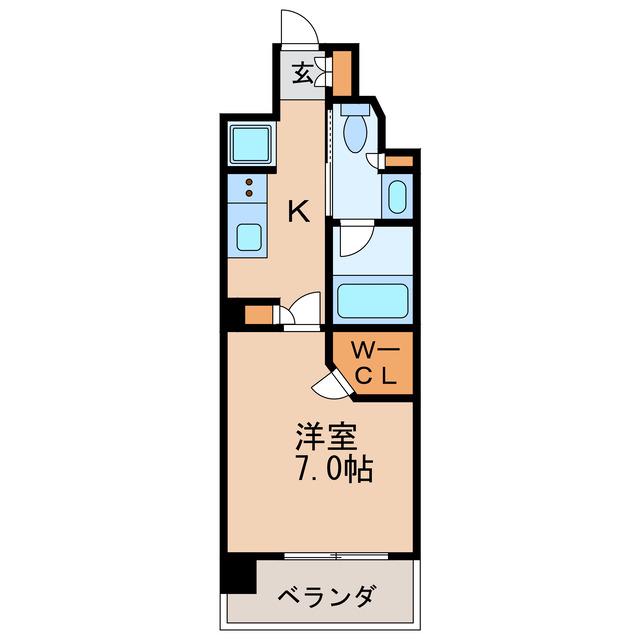 ザ・パークハビオ新栄(1K/14階)の間取り写真