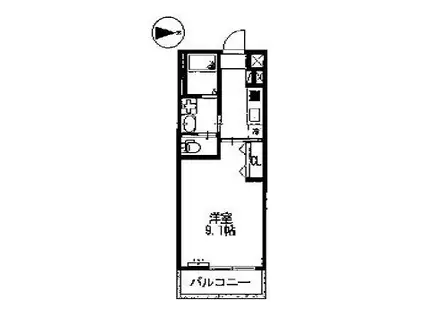 神戸電鉄三田線 田尾寺駅 徒歩4分 2階建 築5年(1K/2階)の間取り写真