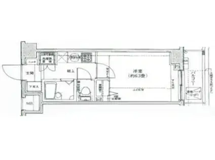 ロアール大塚(1K/4階)の間取り写真
