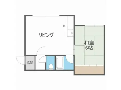 コーポ大建第2(1DK/2階)の間取り写真