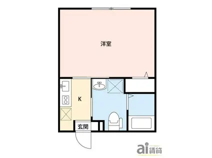 ステーションスクウェア(1K/1階)の間取り写真