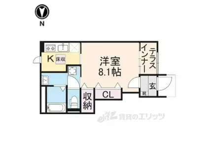 LA・NORD(1K/1階)の間取り写真