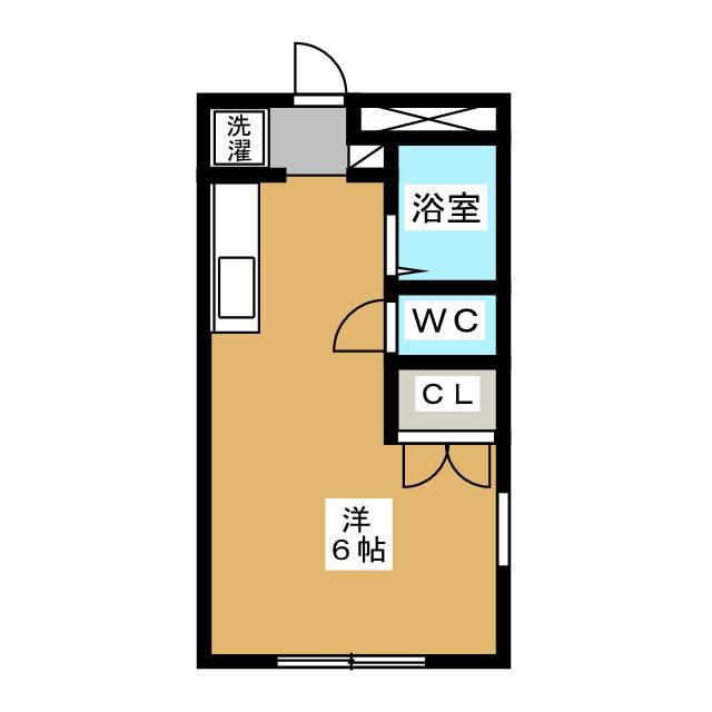 吉祥寺ガーデン(ワンルーム/1階)の間取り写真