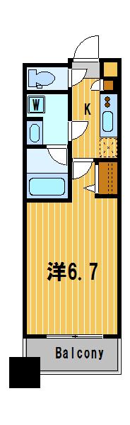 エルグランジュテ横濱(1K/9階)の間取り写真