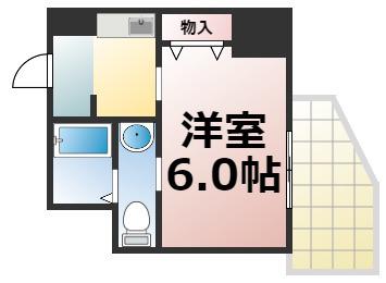 ワールドアイ大阪城イーストアドバンス(1K/7階)の間取り写真