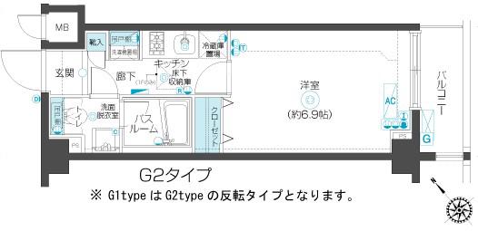 フェニックス練馬桜台(1K/3階)の間取り写真
