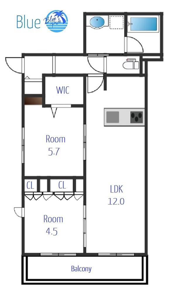 MAISON DE FAMILLE(2LDK/1階)の間取り写真