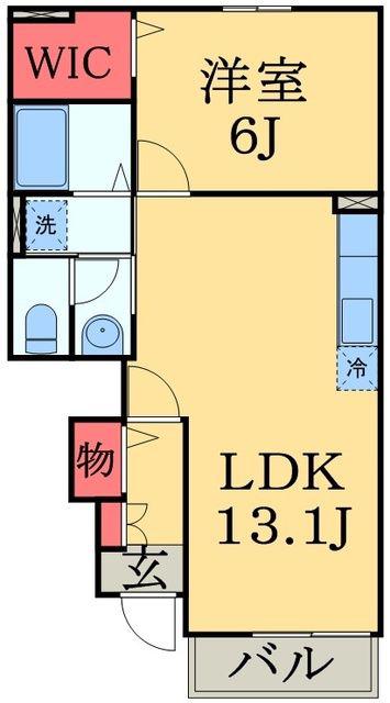 フォレストNⅡ(1LDK/1階)の間取り写真