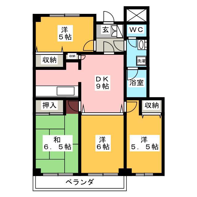 ファミーリア風(4DK/3階)の間取り写真