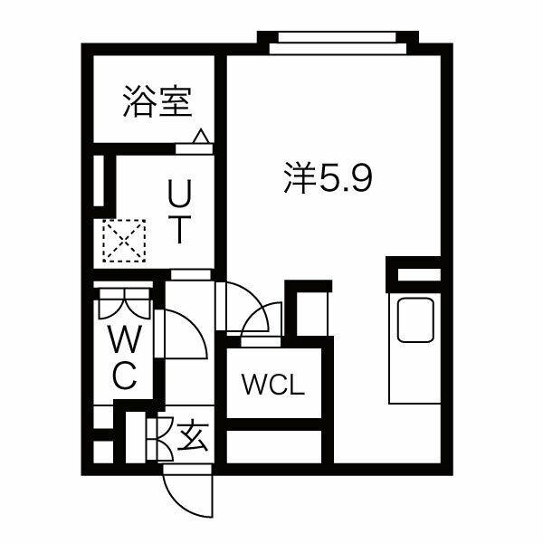 WELL COURT TENMA(ワンルーム/2階)の間取り写真
