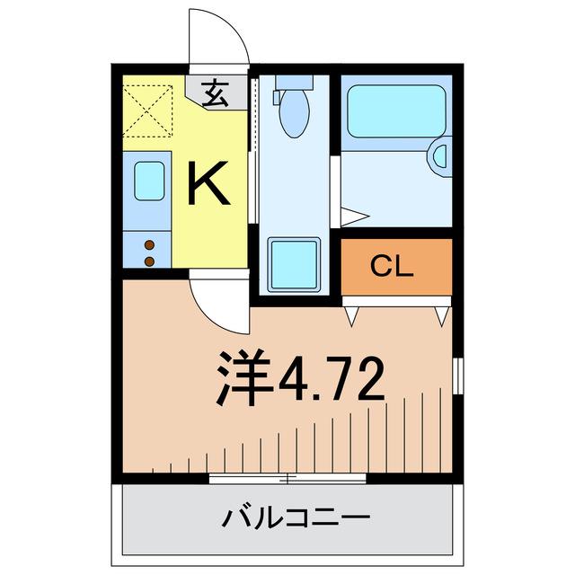 O2レジデンス六町 A棟(1K/1階)の間取り写真