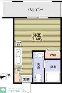 α PARKS イースト(ワンルーム/3階)の間取り写真