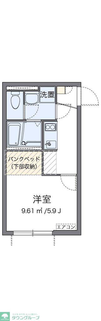 ミランダソラレガーロ上北沢(1K/2階)の間取り写真