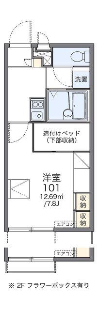 レオパレスグランドヒルズ(1K/1階)の間取り写真
