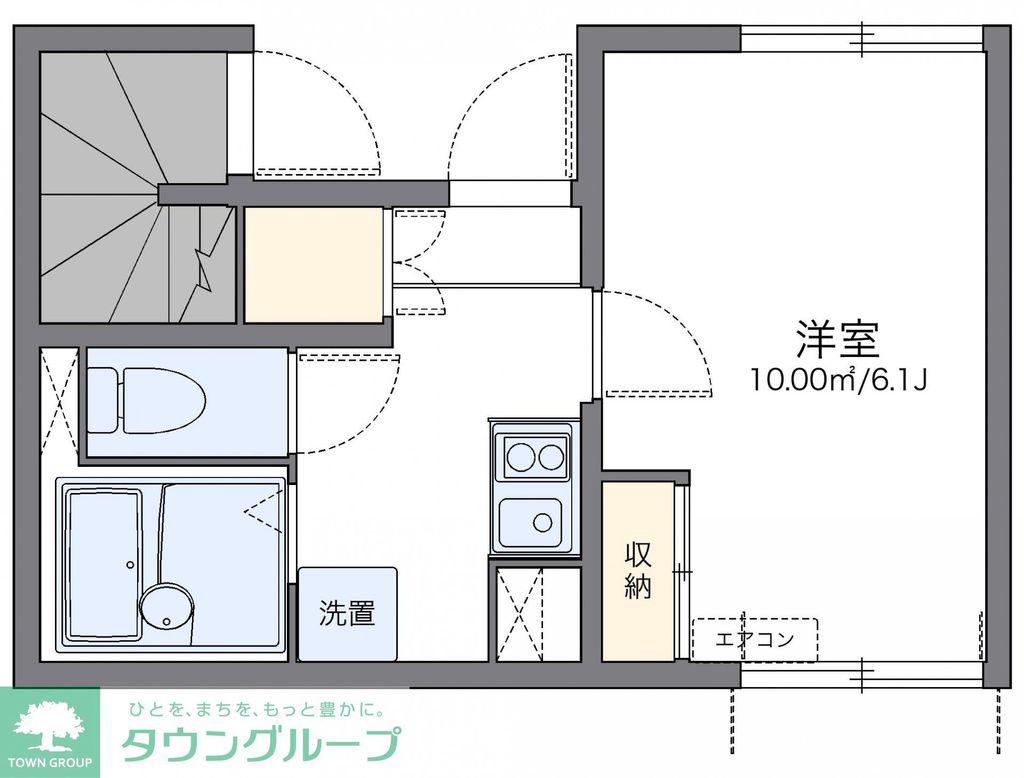 レオネクストアメニティー清水(1K/1階)の間取り写真