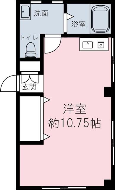 渡辺マンション(ワンルーム/1階)の間取り写真