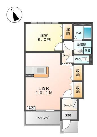 コンフォール 101(1LDK/1階)の間取り写真