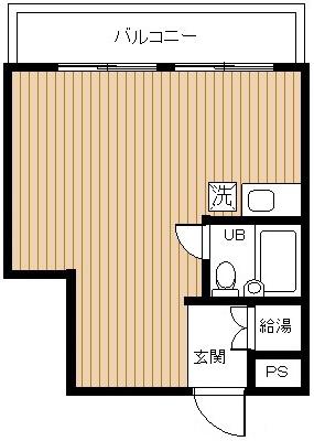 ハイツサト赤坂(ワンルーム/9階)の間取り写真