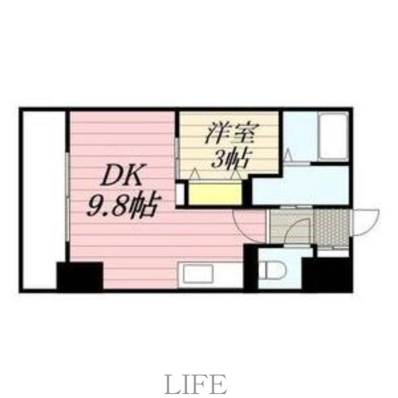 HF東札幌レジデンス(1LDK/12階)の間取り写真