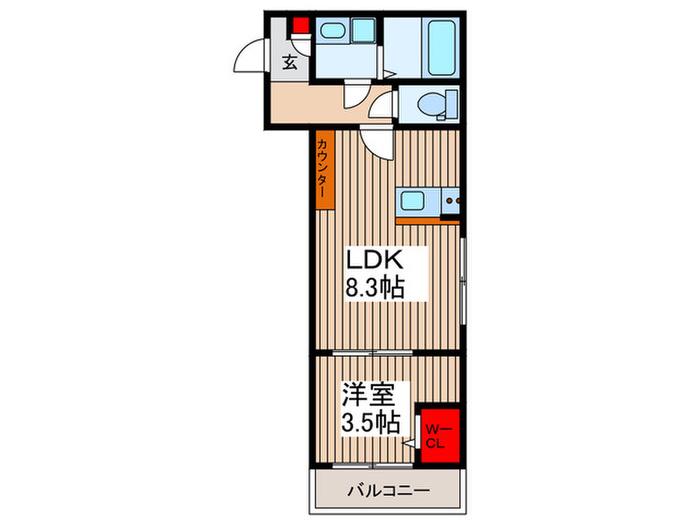 グランエスポワール東浦和(1LDK/2階)の間取り写真