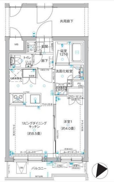 サクラティアラ田園調布RS(1LDK/3階)の間取り写真