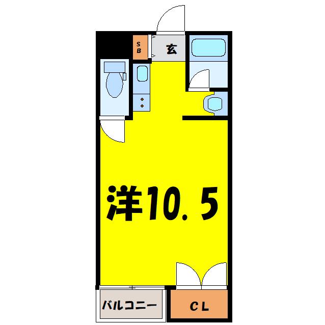 クオリティハイツ稲荷町(ワンルーム/3階)の間取り写真