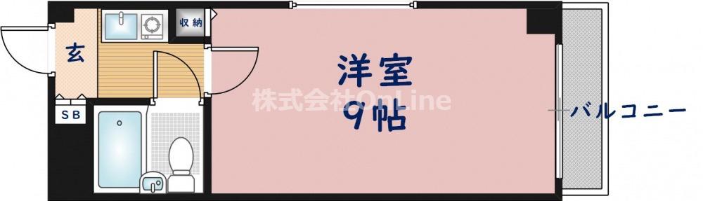 スタジオ L H(1K/2階)の間取り写真