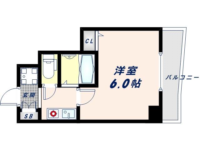 アルテハイム天王寺(1K/8階)の間取り写真