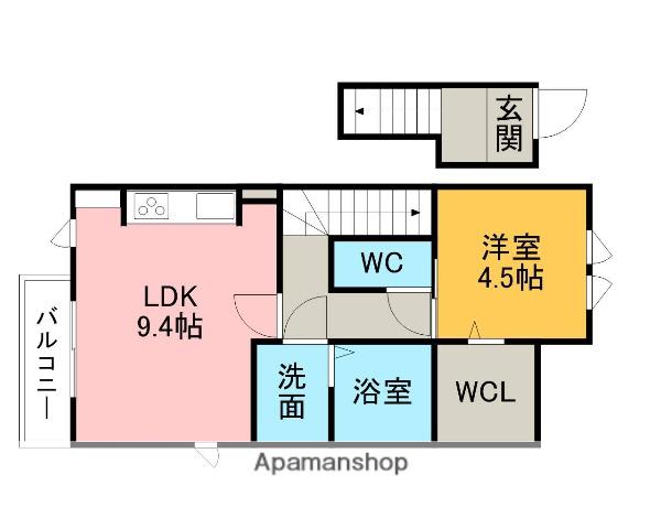 BEN TORNATI(1LDK/2階)の間取り写真