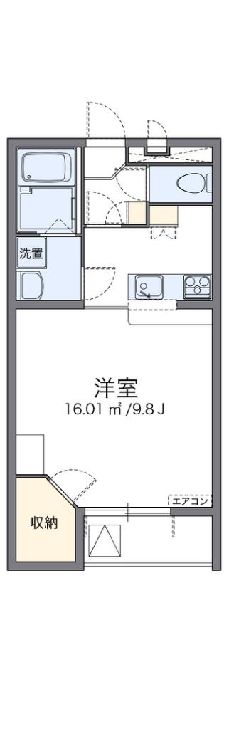 レオパレスLA VISTA2(1K/3階)の間取り写真