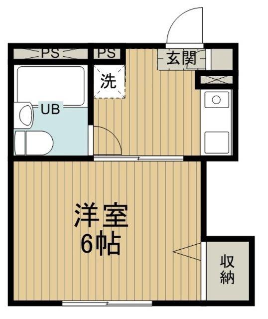 クラヴィエ(1K/1階)の間取り写真