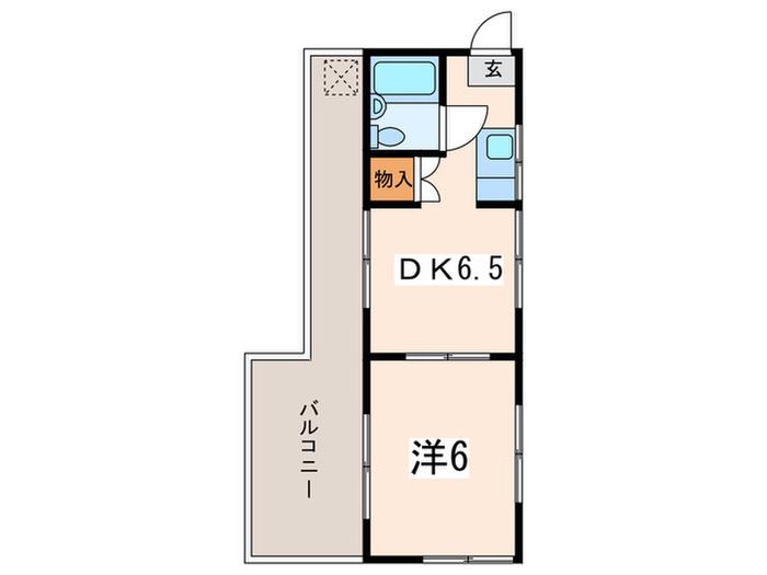 サクラハイツ(1DK/2階)の間取り写真