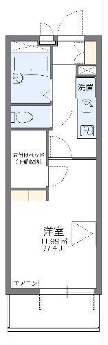 レオパレスブリエスト(1K/4階)の間取り写真