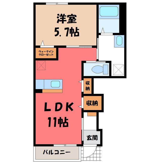 グラン エース(1LDK/1階)の間取り写真
