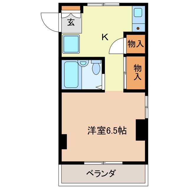 レガーロ津(1K/3階)の間取り写真