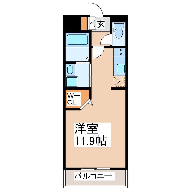 MA CHAMBRE(ワンルーム/5階)の間取り写真