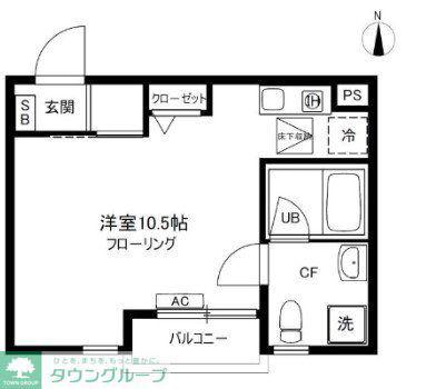 クオーレ南流山(ワンルーム/1階)の間取り写真