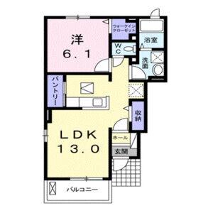 クラールII(1LDK/1階)の間取り写真