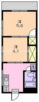 第3清水コーポ(2K/1階)の間取り写真